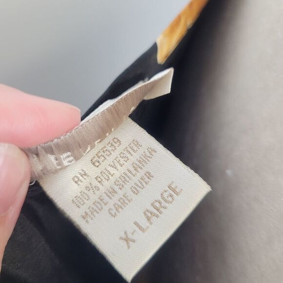 NEW VINTAGE 90s deadstock black dark floral nightgown and robe M - Picture 6 of 11